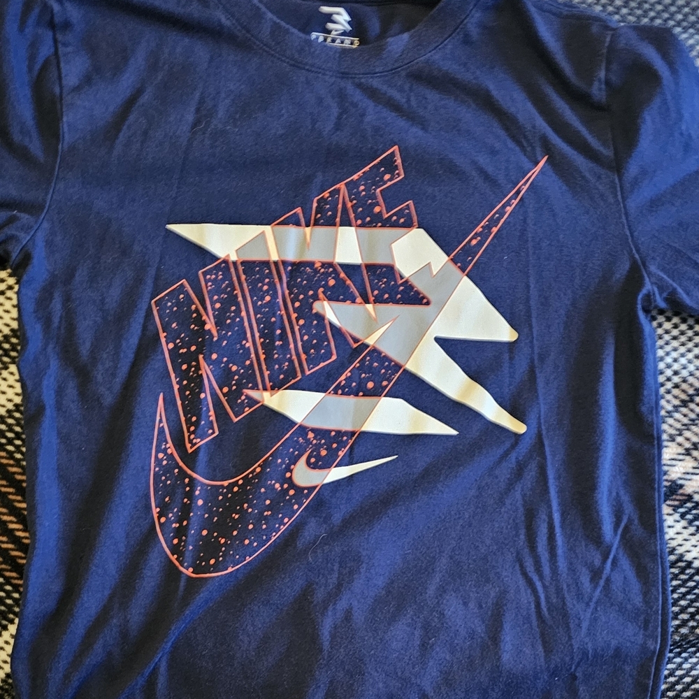 Boys Nike Blue and Orange Tee